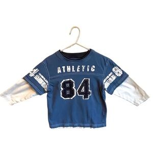 **2 for $20** Kids Athletic vintage long sleeve shirt size S